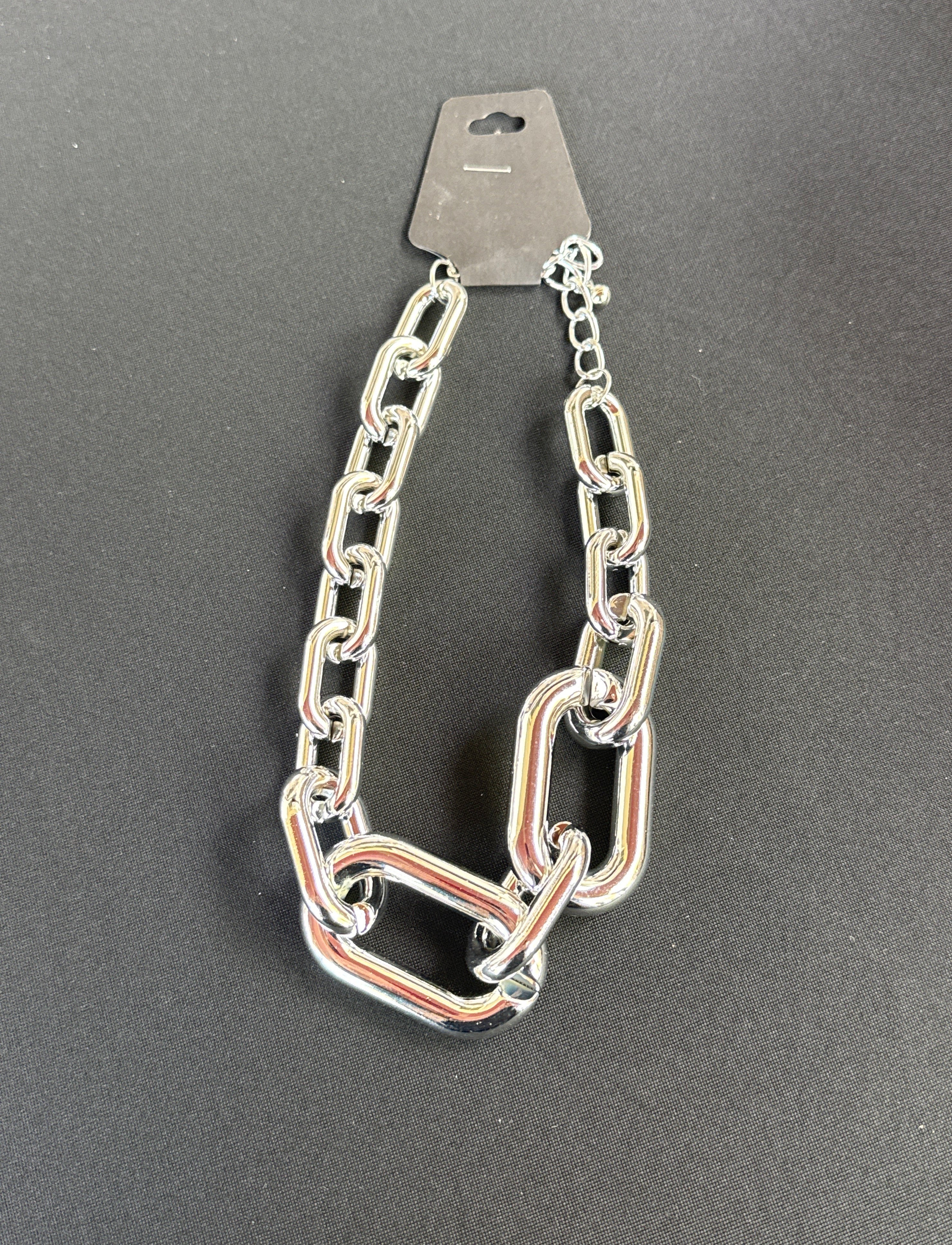 Bold Silver Oversized Link Chain Necklace