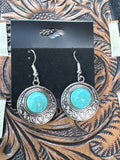 Turquoise Mesa Scroll Drop Earrings
