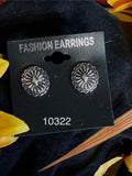 Silver Mesa Concho Stud Earrings