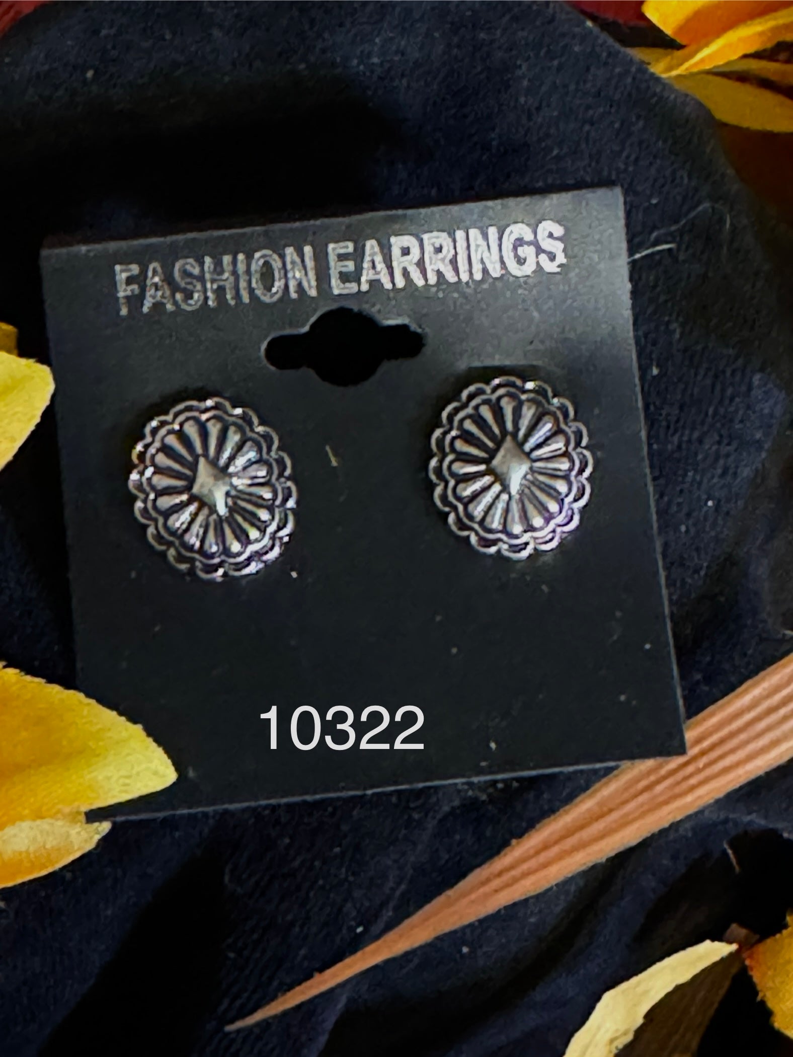 Silver Mesa Concho Stud Earrings