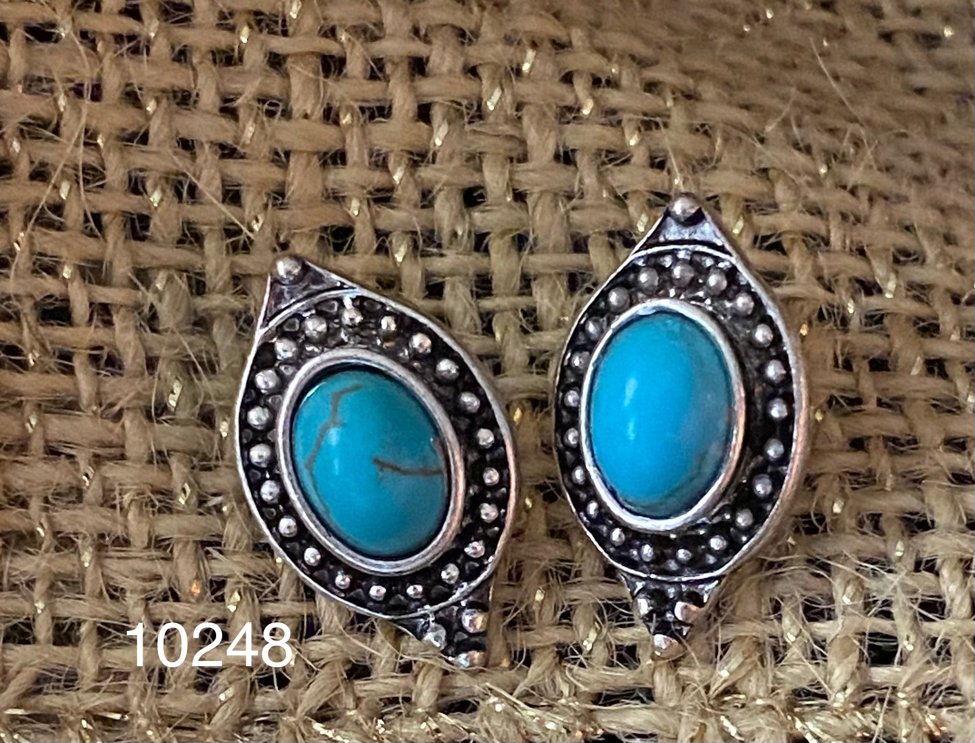 Turquoise Willow Stud Earrings
